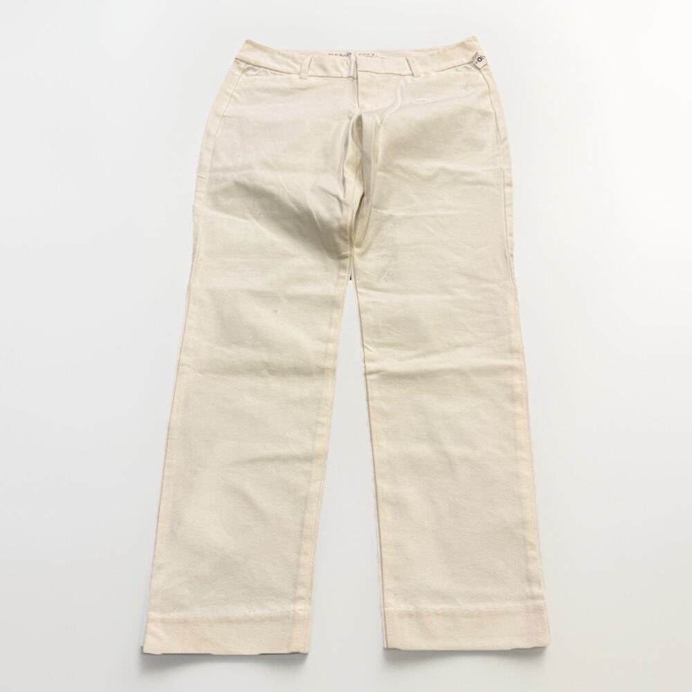 Old Navy Pixie Womens White Mid-Rise Ankle Length Pants Size 6 Regular NWT New